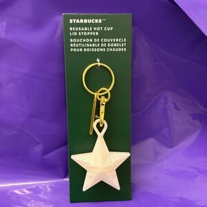 2024‼️NEW‼️Starbucks Gold Keychain Reusable Hot Cup Stopper